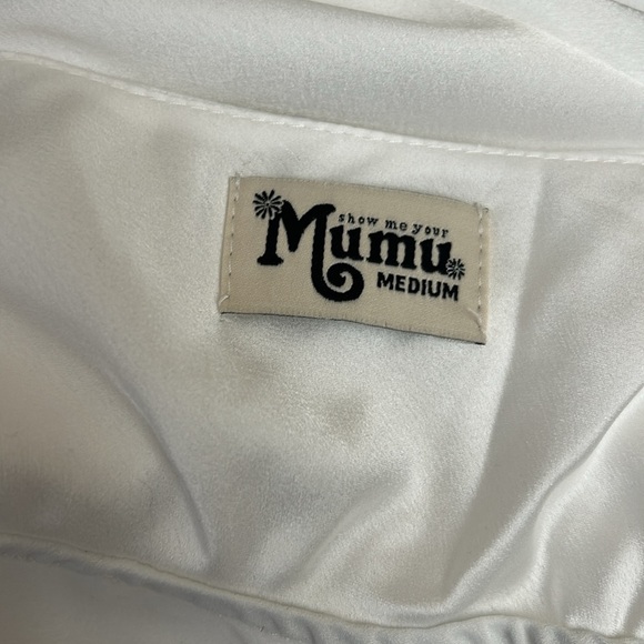 Show Me Your MuMu Verona Cowl Neck Slip Midi Dress in Ivory Luxe Satin Size M - Picture 12 of 14